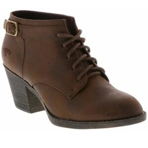 New Rocket Dog Women Ankle Boots  Brown Vegan Leather Lace Up Size 10M